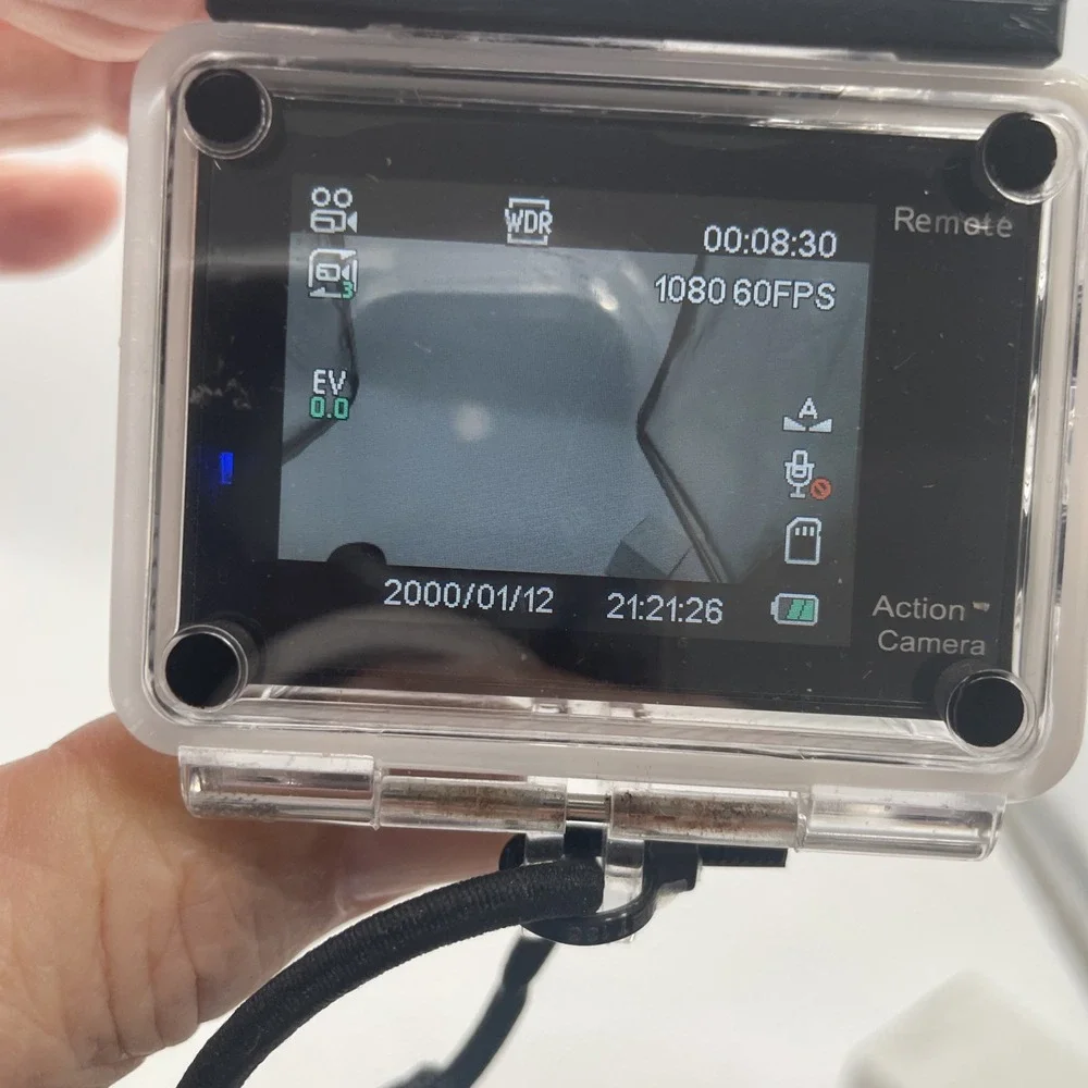 AKASO Brave 4 Action Waterproof Camera 4K Ultra HD 60FPS+Battery+Charger- Tested